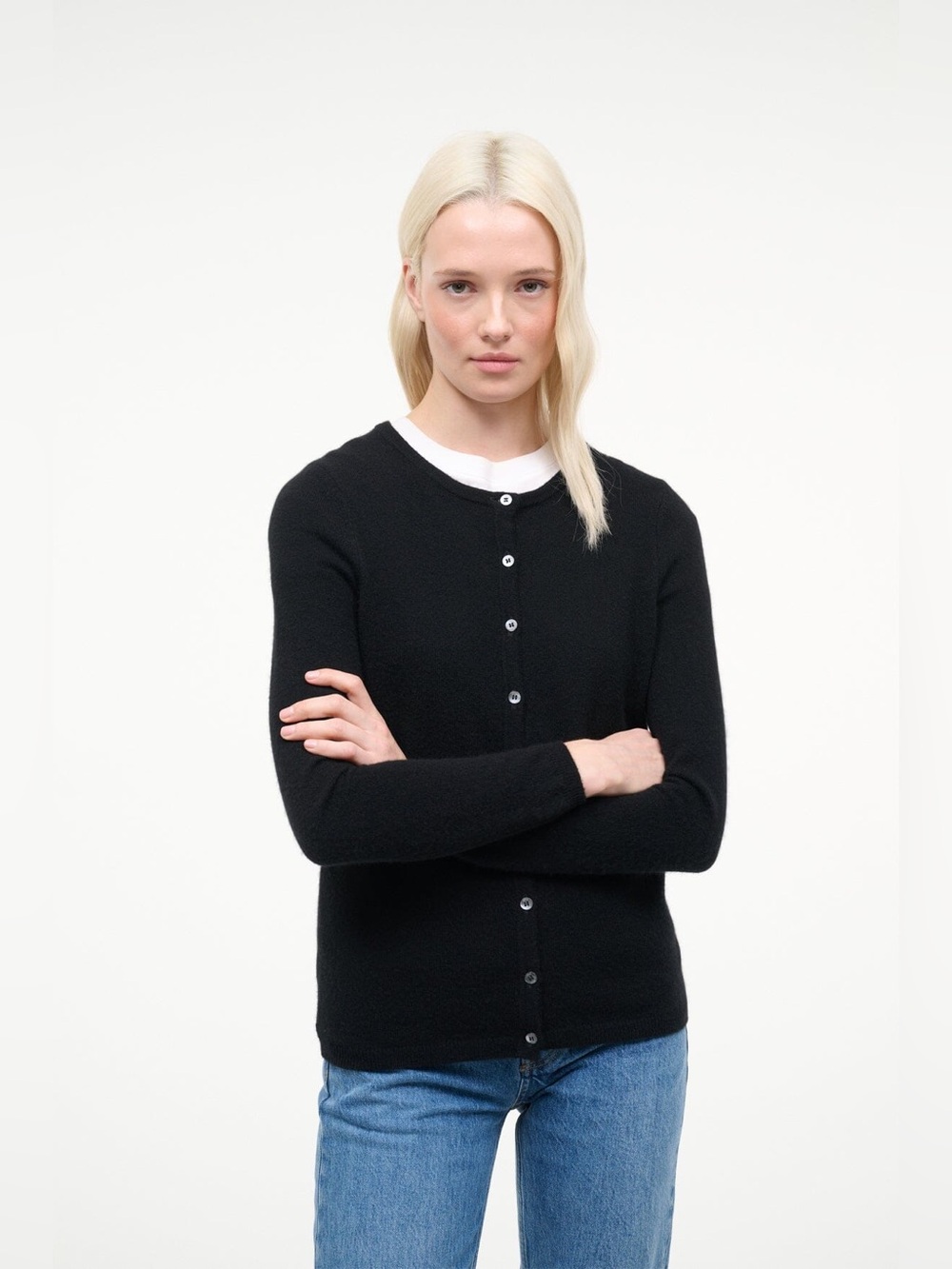 NWOT 100% 2 Ply Cashmere Black Cardigan